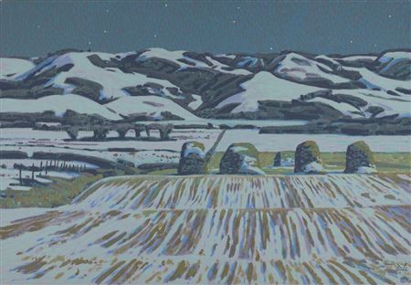 Hill Forms at Night