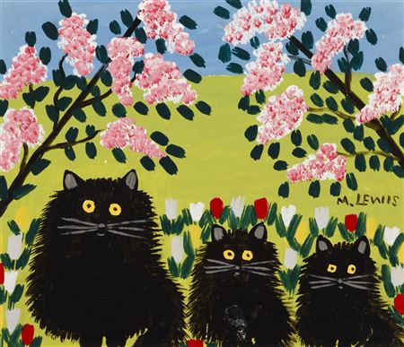 Sample artwork by Maud Lewis (1903 - 1970), known for naive landscape-snowscene painting - View similar artists and auction records