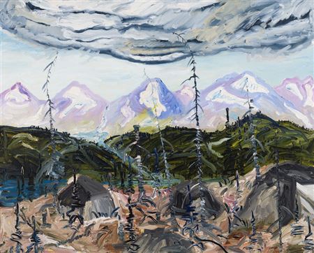 Sample artwork by Alex Cameron (Born 1947), known for impasto landscape painting - View similar artists and auction records