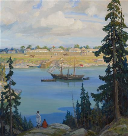 S.S. Beaver off Fort Victoria