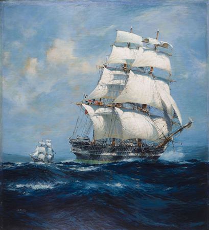 Sample artwork by John Jack Robert Charles Spurling (1870 - 1933), known for marine painting - View similar artists and auction records