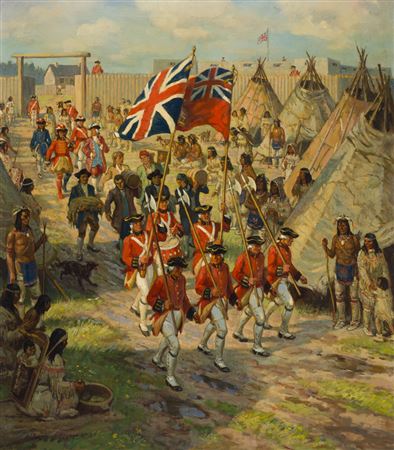 Trading Ceremony at York Factory, 1780s by Adam Sherriff Scott - Auction record, sale price, and art valuation. Compare with similar artists and explore comparable artworks.