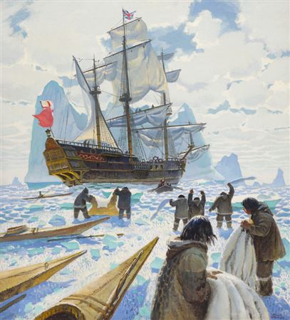 Sample artwork by George Arbuckle (1909 - 2001), known for urban and rural landscape and genre painting, illustration - View similar artists and auction records