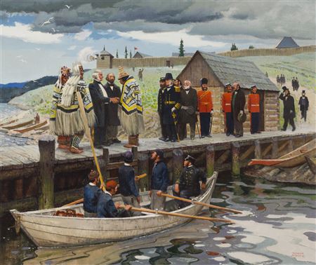 Governor Douglas Leaving Fort Langley