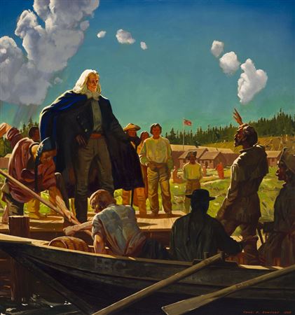 McLoughlin Welcomes the Americans, Fort Vancouver, 1834