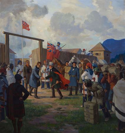 Governor George Simpson Welcomed by James Douglas, Fort St. James, B.C., 17th September 1828