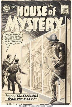 Dick Dillin and Jack Adler House of Mystery #92 Cover Original Art (DC, 1959)