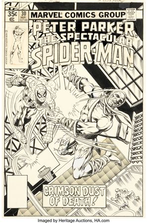 Keith Pollard and Bob Layton The Spectacular Spider-Man #30 Cover Original Art (Marvel, 1979)