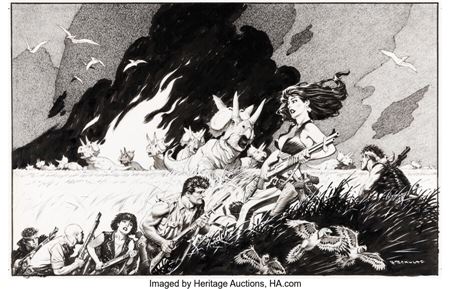 Mark Schultz Xenozoic Trade Paperback #1 Reprint Edition Wraparound Cover Original Art (Flesk Publications, 2011)