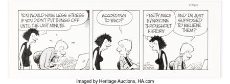 Jerry Scott and Jim Borgman Zits Daily Comic Strip Original Art dated 4-7-15 (King Features Syndicate, 2015)