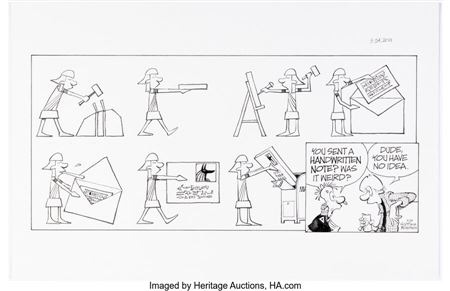 Jerry Scott and Jim Borgman Zits Sunday Comic Strip Original Art dated 3-24-19 (King Features Syndicate, 2019)