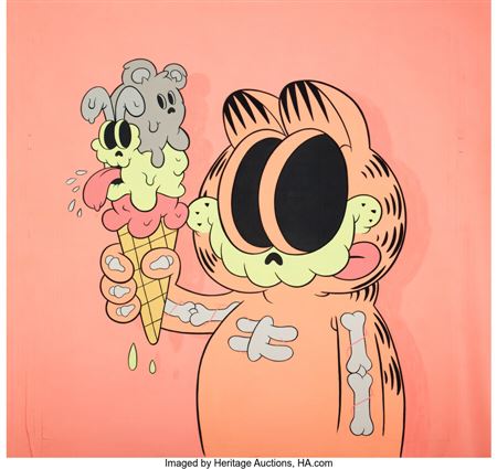Creepy Garfield (Ice Cream) by Cote Escriva - Auction record, sale price, and art valuation. Compare with similar artists and explore comparable artworks.