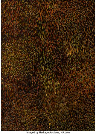 Untitled (Leaves) by Gloria Tamerre Petyarre - Auction record, sale price, and art valuation. Compare with similar artists and explore comparable artworks.