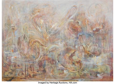 Pink Landscape with Birds