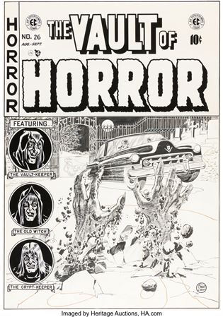 Johnny Craig Vault of Horror #26 Cover Original Art (EC, 1952) by Johnny (John T) Craig - Auction record, sale price, and art valuation. Compare with similar artists and explore comparable artworks.