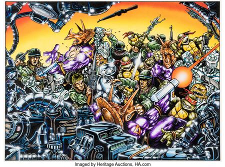 Kevin Eastman Teenage Mutant Ninja Turtles #7 Cover Original Art (Mirage, 1986)
