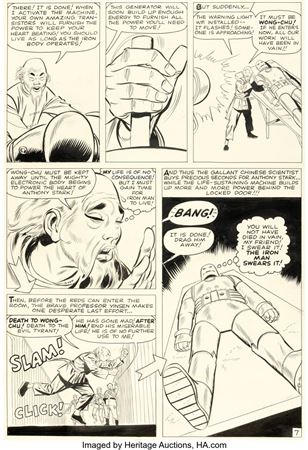 Don Heck Tales of Suspense #39 Story Page 7 - First Appearance of Iron Man Original Art (Marvel, 1963) by Don Heck - Auction record, sale price, and art valuation. Compare with similar artists and explore comparable artworks.
