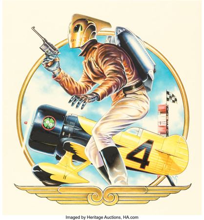 Dave Stevens The Rocketeer Trade Paperback Cover Original Art (Dark Horse, 1996)