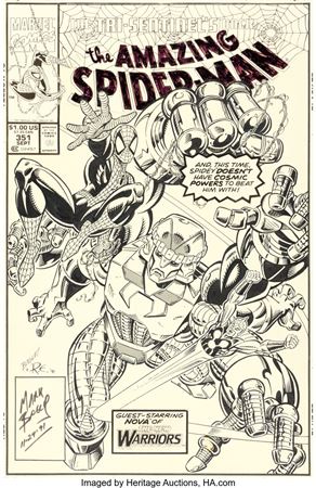 Mark Bagley and Randy Emberlin The Amazing Spider-Man #351 Cover Original Art (Marvel, 1991) by Mark Bagley - Auction record, sale price, and art valuation. Compare with similar artists and explore comparable artworks.