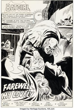 José Delbo and Joe Giella Detective Comics #506 Batgirl Splash Page 1 Original Art (DC, 1981)