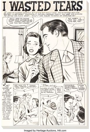 Sid Greene Intimate Love #20 Complete 8-Page Story Original Art (Pines, 1952)
