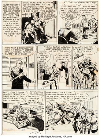 Vrnon Greene Shadow Comics #v2#2 (1)Story Page 22 Original Art (Street and Smith, 1941).