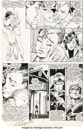 Rick Leonardi and Whilce Portacio The Uncanny X-Men #201 Baby Cable Story Page 5 Original Art (Marvel, 1985) by Rick Leonardi - Auction record, sale price, and art valuation. Compare with similar artists and explore comparable artworks.