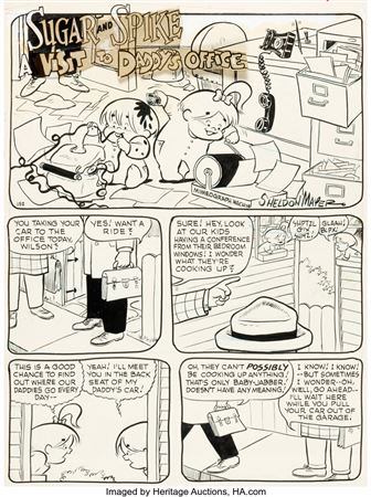 Sheldon Mayer Sugar & Spike #22 Complete Issue Original Art Group of 28 (DC, 1959)