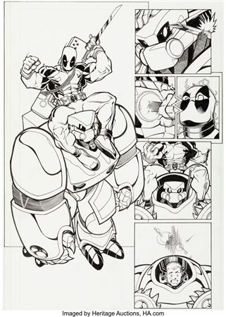 Ed McGuinness, Nathan Massengill, and Norman Lee Deadpool #1 Story Page 5 Original Art (Marvel, 1997)