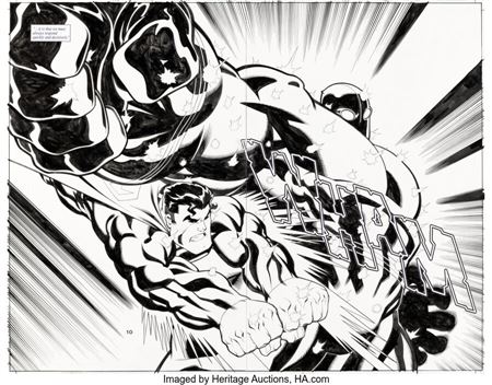 Ed McGuinness and Cam Smith Superman #175 Double Splash Pages 10-11 Original Art (DC, 2001)