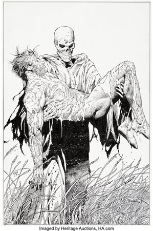 Steve McNiven and Jay Leisten Death of Wolverine #4 Cover and Preliminary Original Art (Marvel, 2014)