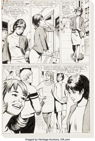 John Rosenberger Girls' Romances #133 Near Complete Story Original Art Group of 16 (DC, 1968)