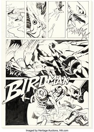 Steve Rude Future Quest Presents #5 Birdman Complete 22-Page Story "Invisible Sun" Original Art (DC, 2018)