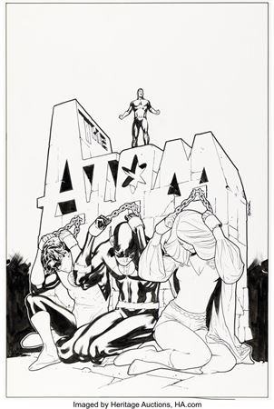 Ryan Sook Countdown Special: Atom #1 Cover Original Art (DC, 2008)