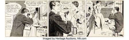 Leonard Starr Mary Perkins, On Stage Daily Comic Strip Original Art dated 9-12-57 (Chicago Tribune, 1957) by Leonard Starr - Auction record, sale price, and art valuation. Compare with similar artists and explore comparable artworks.