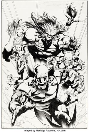 Leinil Francis Yu and Dexter Vines Wolverine #142 Splash Page 1 Original Art (Marvel, 1999)
