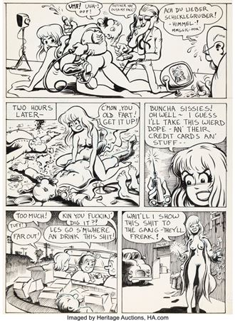 Larry Welz Funnybook #1 Story Page 4 - Cherry Poptart First Appearance Story Original Art (Almighty Publishing Company, 1971)