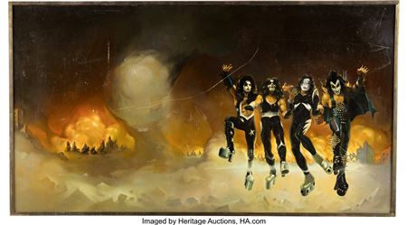 KISS Brown Original Concept Art for Destroyer Album Cover (1976)