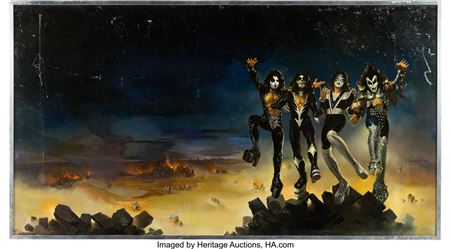 KISS Original Concept Art for Destroyer Album Cover (1976)