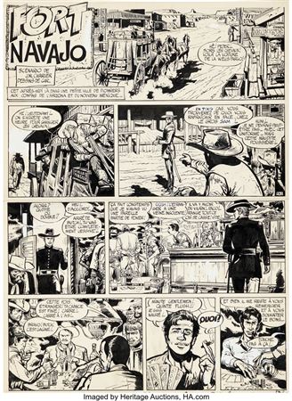 Jean Giraud (Moebius) Blueberry Fort Navajo #1 Story Page 1 Original Art (Pilote 210, 1963). by Jean Henri Gaston Giraud Moebius - Auction record, sale price, and art valuation. Compare with similar artists and explore comparable artworks.