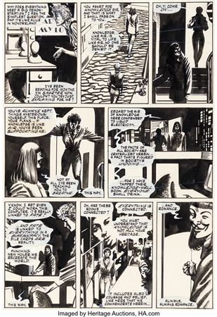 David Lloyd Warrior #9 V For Vendetta Story Page 10 Original Art (Quality Communications, 1983)