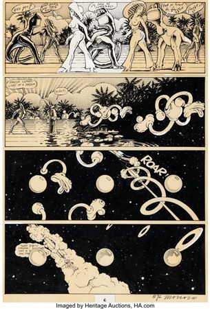 Victor Moscoso Zap Comix #6 "Loop De Loop" Story Page 6 Original Art (Apex Novelties, January 1973)