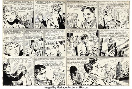 Sy Barry Secret Hearts #59 Story Pages 2-3 Original Art (DC, 1959)