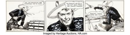 José Luis Salinas Cisco Kid Daily Comic Strip Original Art dated 11-8-51 (King Features Syndicate, 1951)