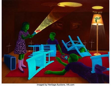 Sample artwork by Lee N Smith III (Born 1950), known for mod genre-figure - View similar artists and auction records