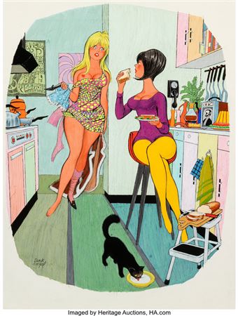 Nobody Wants to Kiss Anymore, Playboy cartoon by Leo Siegel - Auction record, sale price, and art valuation. Compare with similar artists and explore comparable artworks.
