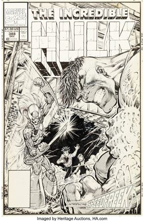The Incredible Hulk #388 Cover Original Art (Marvel, 1991)