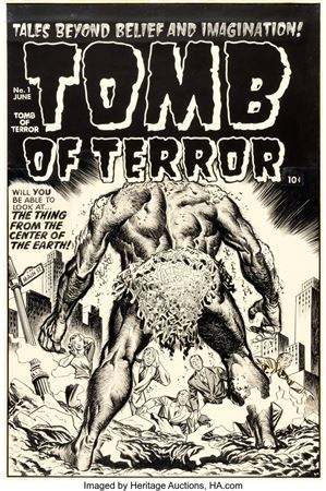 Tomb of Terror #1 Cover Original Art (Harvey, 1952)