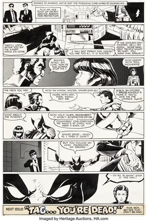 The Uncanny X-Men #172 Wolverine and Rogue Story Page 22 Original Art (Marvel, 1983) by Paul M Smith - Auction record, sale price, and art valuation. Compare with similar artists and explore comparable artworks.