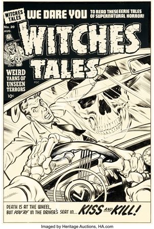 Witches Tales #20 Cover Original Art (Harvey, 1953)